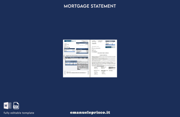 stile verificato Estratto conto mutuo bancario Danimarca Danskebank, pagine, mod